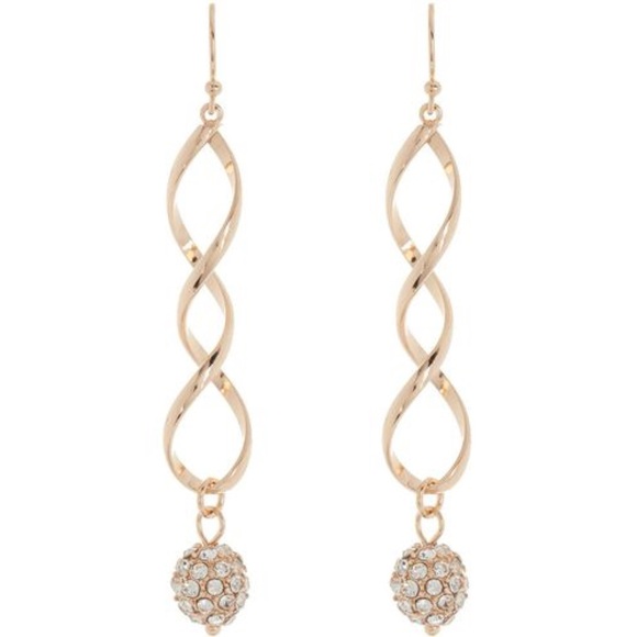 area stars Jewelry - Area Stars Thea Pavé Crystal Ball Spiral Drop Earrings
